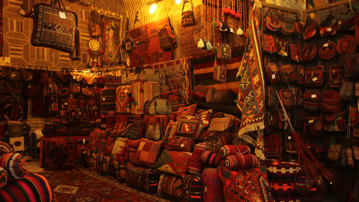 Tabriz Carpets in bazaar
