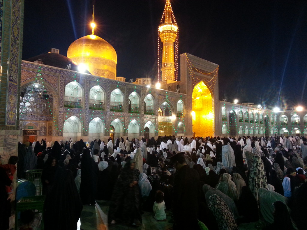 Prayer at Imam Reza Shrine